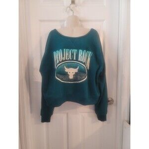 Under Armour Project Rock Terry Sweatshirt Oversized Loose Women’s Sz large